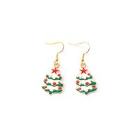 European And American New Fashion Christmas Dripping Santa Claus Earrings Jewelry Wholesale sku image 3