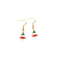 European And American New Fashion Christmas Dripping Santa Claus Earrings Jewelry Wholesale sku image 4