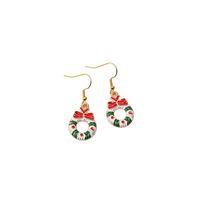 European And American New Fashion Christmas Dripping Santa Claus Earrings Jewelry Wholesale sku image 6