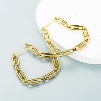 Fashion Personality Chain Heart-shaped Earrings Minimalist Style Creative Earrings sku image 1
