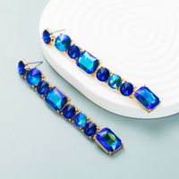 European And American Fashion & Trend New Shiny Alloy Diamond Long Fringe Earrings Women's All-matching Street Shot Earrings Earrings sku image 2