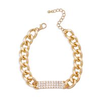 Fashion Temperament Thick Chain Foot Ornaments Personality Diamond Simple Anklet Hip Hop Retro Accessories sku image 1