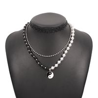 Europäische Und Amerikanische Grenzüberschreitende Hitfarbe Perle Runde Perle Tropfendes Öl Tai Chi Kreative Halskette sku image 1