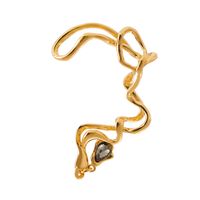 European And American Exaggerated Sweet Cool Alloy Irregular Auricle Ins Cold Style Design Abstract Water Drop Ear Clip Single Female sku image 1