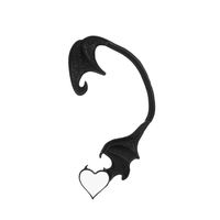 Retro Punk Elf Flying Dragon Ear Hanging Creative Cat Bat Ear Bone Clip Single sku image 11