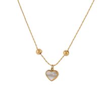 Titanium Steel Heart Necklace Clavicle Chain Wholesale sku image 1