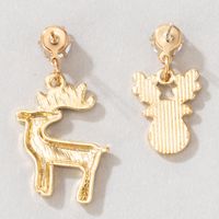 European And American Holiday Jewelry Christmas Elk Asymmetrical Earrings main image 5