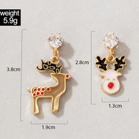 European And American Holiday Jewelry Christmas Elk Asymmetrical Earrings main image 7