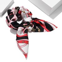 European And American Trendy Pearl Pendant Ribbon Hair Tie Bow Knot Knotted Head Rope sku image 9