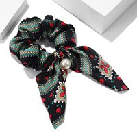European And American Trendy Pearl Pendant Ribbon Hair Tie Bow Knot Knotted Head Rope sku image 10