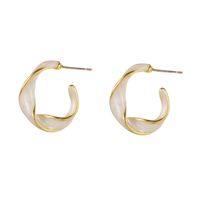 Sterling Silver Needle Korean Style Stylish Good Texture Dripping Oil Irregular Earrings Niche Personality Wild Earrings Female Factory Wholesale sku image 1