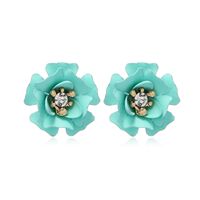 Korean Style Fashion Super Fairy Simple Graceful Mori Normcore Style Flower Earrings Sweet Elegant Girl Heart Flower Earrings sku image 3