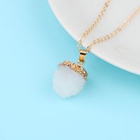 Personality Bayberry Ball Pendant Necklace Imitation Natural Stone Resin Retro Jewelry sku image 1