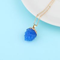 Personality Bayberry Ball Pendant Necklace Imitation Natural Stone Resin Retro Jewelry sku image 3