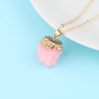 Personality Bayberry Ball Pendant Necklace Imitation Natural Stone Resin Retro Jewelry sku image 5