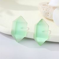 New Simple Candy Color Three-dimensional Geometric Resin Jelly Earrings Cross-border sku image 2