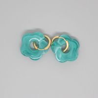 New Retro Cute Acrylic Resin Flower Earrings Cross-border Jewelry sku image 2