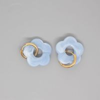 New Retro Cute Acrylic Resin Flower Earrings Cross-border Jewelry sku image 12