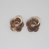 New Retro Cute Acrylic Resin Flower Earrings Cross-border Jewelry sku image 3