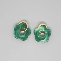 New Retro Cute Acrylic Resin Flower Earrings Cross-border Jewelry sku image 5