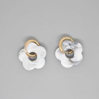 New Retro Cute Acrylic Resin Flower Earrings Cross-border Jewelry sku image 6