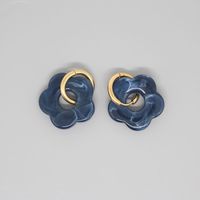 New Retro Cute Acrylic Resin Flower Earrings Cross-border Jewelry sku image 7