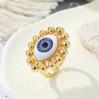 European Retro Metal Devil's Eye Color Turkish Eye Ring Cross-border Jewelry sku image 3
