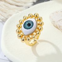 European Retro Metal Devil's Eye Color Turkish Eye Ring Cross-border Jewelry sku image 6