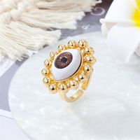 European Retro Metal Devil's Eye Color Turkish Eye Ring Cross-border Jewelry sku image 2