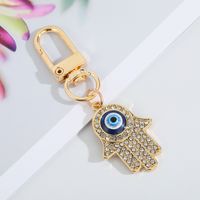 Creative Devil's Eye Keychain Blue Eyes Key Ring Handbag Pendant Oil Dripping Eyes Door Latch Cross-border Sold Jewelry sku image 2