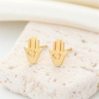 European Cross-border Korean Simple Love Smiley Ghost Palm Demon Eye Earrings sku image 6