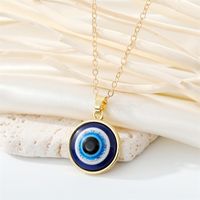 European Cross-border Sold Jewelry Retro Simple More Sizes Devil's Eye Necklace Round Blue Eyes Clavicle Chain Female sku image 12