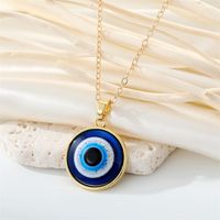 European Cross-border Sold Jewelry Retro Simple More Sizes Devil's Eye Necklace Round Blue Eyes Clavicle Chain Female sku image 13