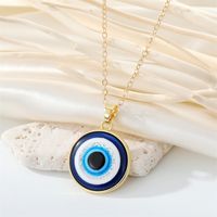 European Cross-border Sold Jewelry Retro Simple More Sizes Devil's Eye Necklace Round Blue Eyes Clavicle Chain Female sku image 14