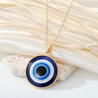 European Cross-border Sold Jewelry Retro Simple More Sizes Devil's Eye Necklace Round Blue Eyes Clavicle Chain Female sku image 15