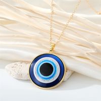 European Cross-border Sold Jewelry Retro Simple More Sizes Devil's Eye Necklace Round Blue Eyes Clavicle Chain Female sku image 16