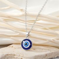European Cross-border Sold Jewelry Retro Simple More Sizes Devil's Eye Necklace Round Blue Eyes Clavicle Chain Female sku image 3