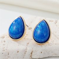 Pendientes De Resina Redondos Sencillos Bohemios De Estilo Bohemio Con Aros Geométricos De Ópalo Para Mujer sku image 1