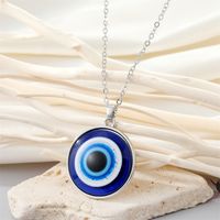 European Cross-border Sold Jewelry Retro Simple More Sizes Devil's Eye Necklace Round Blue Eyes Clavicle Chain Female sku image 9