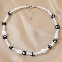 Bohemian Color Devil's Eye Rice Bead Necklace Eyes Clavicle Chain Female sku image 5