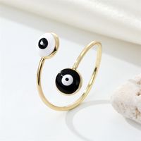 Ornament Trend Vintage Dripping Oil Color Devil's Eye Ring Turkish Eye Europe And America Cross Border sku image 2