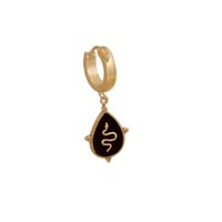 Retro Snake Plating Stainless Steel No Inlaid 18K Gold Plated Earrings sku image 1
