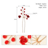 New Headwearhair Fork Accessories Fashion Personality Red Rose Hairpin sku image 1