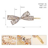 European And American Creative Zircon Hairpins Side Clip Fashion Bow Hairpin sku image 1