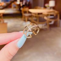 Korean Micro-inlaid Zircon Ring Opening Adjustable Korean Fashion Ring sku image 1