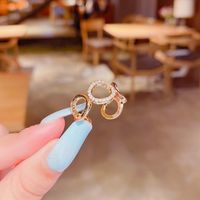 Korean Micro-inlaid Zircon Ring Opening Adjustable Korean Fashion Ring sku image 2