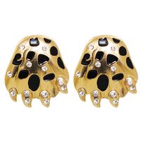 55847 European And American New Alloy Exaggerated Personalized Hand-shaped Brush Female Stud Earrings Simple Versatile Accessories Earrings sku image 1