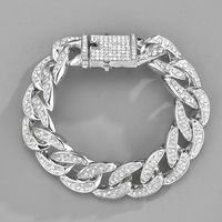 European Hip Hop 18mm Full Diamond Men's Daikin Chain Domineering Exaggerated Miami Cuban Link Chain Hiphop Rap Accessories sku image 2