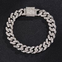 European And American Hip-hop 11mm Single Row Cuban Chain Clavicle Chain sku image 4