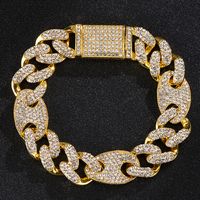 European And American Foreign Ornament Pig Nose Rap Hip Hop Popular Accessories 15mm Cuban Link Chain Necklace Wholesale sku image 1
